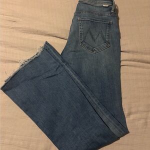 Mother weekender fray Blue Jeans